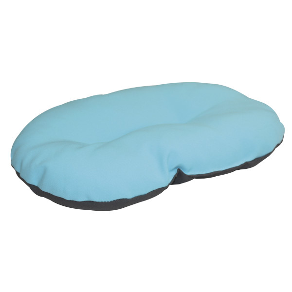 LIEGEKISSEN FLUO 53X35CM BLUE/GRAU