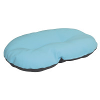 LIEGEKISSEN FLUO 53X35CM BLUE/GRAU