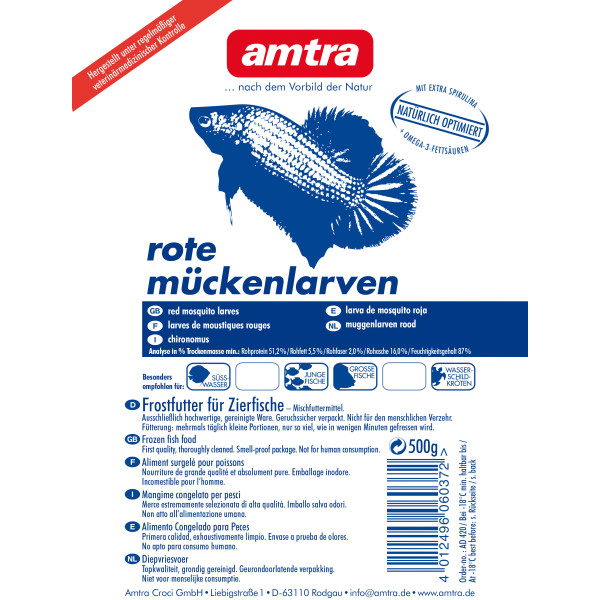 Rote Mückenlarven Schokotafel 500g