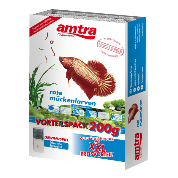 Rote Mückenlarven 200g Blister Eco-Pack