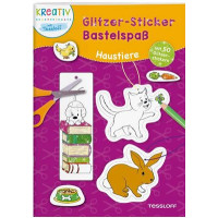 Glitzer-Sticker Bastelspaß - Haustiere